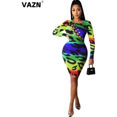 Модные вязаные платья VAZN China At AliExpress