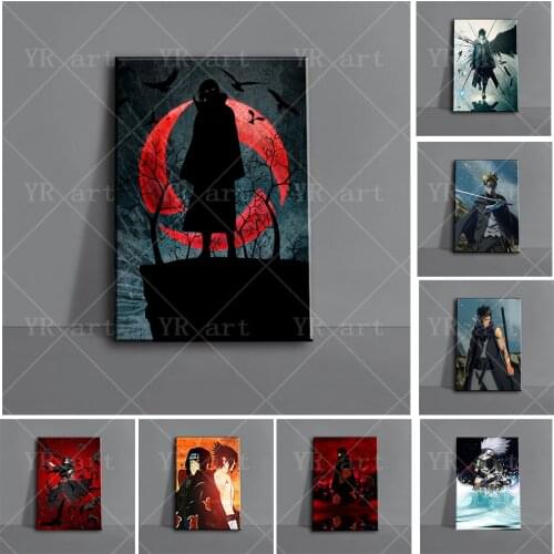 Japanese Anime Naruto Ninja Canvas Poster Print Kakashi Sasuke Child Bedroom Mural Decoration Picture Room Home Decor Painting
