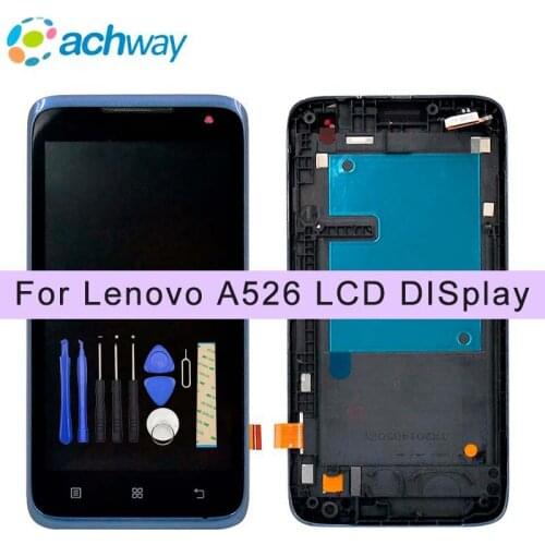 100% Tested 854x480 LCD For 4.5"lenovo A526 Display Touch Screen Digitizer Assembly Replacement For lenovo A526 LCD Touch Screen