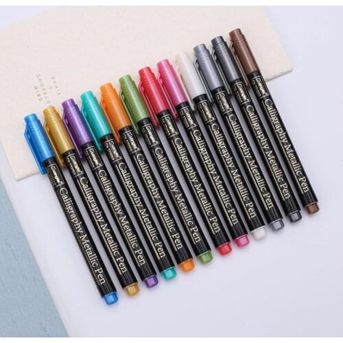 12/20 Colors Permanent Acrylic Ink Pens For DIY Photo Album Rock Art Painting Card Making Metal Ceramic Glass Art Supplies