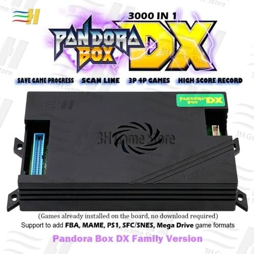 2021 Pandora Box DX 3000 in 1 family version Can Save game progress High score record have 3P 4P game 3D tekken mortal kombat