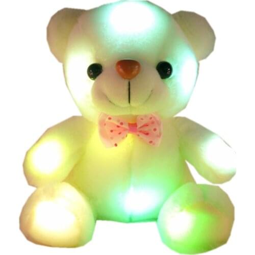 22CM New colorful glowing Teddy Bear Stuffed toy Stuffed doll holiday gift