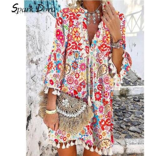 Free Shipping Dress Fashion Outwear Fringes Lotus Sleeve Three Quarter Sleeve Elegant Dress Hit Color Dress Women