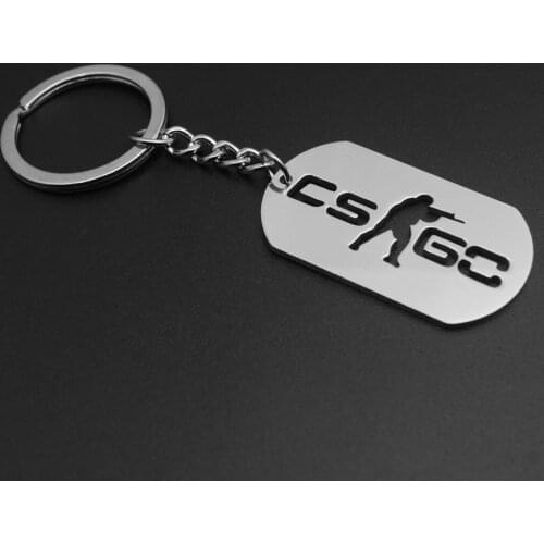 Game CSGO Stainless Steel Keychain Counter Strike CS GO Metal Key Chains For Men Male Keying Porte Clef Chaveiro Carro