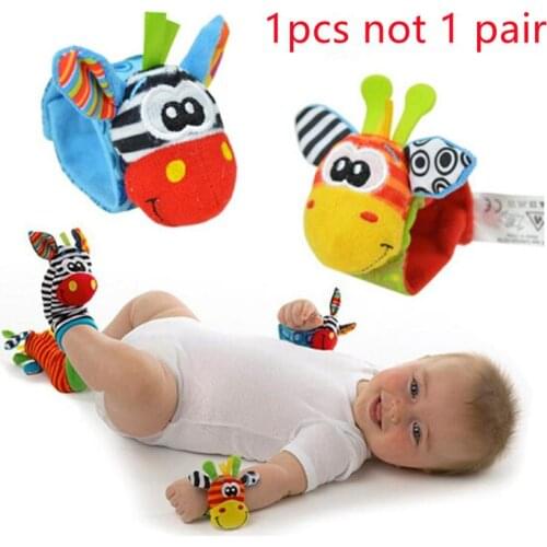 Infant Baby Socks Rattle Toys Wrist Rattle And Foot Socks 0~24 Months Newborn Toys Soft Plush Sock Baby Rattle Toy Wrist Stra