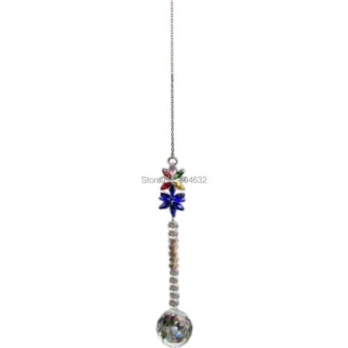 Feng shui 30mm crystal ball&14mm octagon beads healing crystals suncatcher wedding decoration,crystal chandelier parts 1879