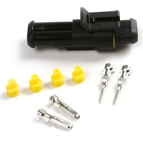 Hot Sale 1pcs 2P Waterproof Car Electrical Wire Connector Plug Kit 2 Holes HID Sockets for Car Motorcycle High Pressure