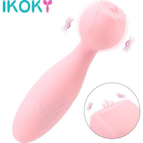 IKOKY Sucking Tongue Vibrator Oral Pussy Licking G Spot Clitoris Stimulation Vaginal Anal Massager Sex Shop 7 Frequency 3 Speed
