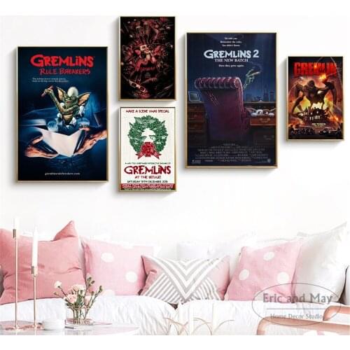 Gremlins Master Movie Art Posters And Prints Wall Art Canvas Painting For Living Room Decoration Home Decor Unframed Quadros