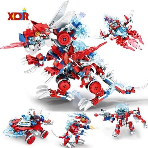 4 in 1 Robots Deformation Building Blocks Bricks Transformation Toys for Children Creator Educational Boys Birthday Gift