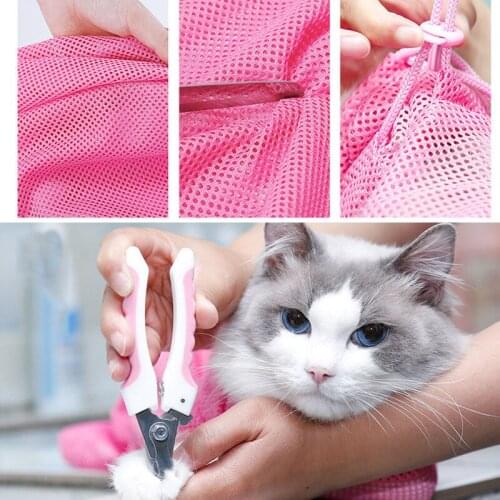 Cat Bathing Bag Reuseable Cats Grooming Wash Bags Cat Bath Clean Bag Claws Bite Restraint Pet Supplies Cats Products for Pets