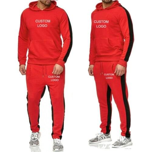 Mens Sets Hoodies+Pants Autumn Winter Hooded Sweatshirt Sweatpants Fashion Slim Fit Hoodie Pant Hip Hop Pullover Hoody