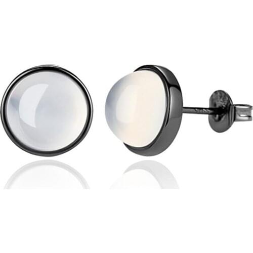 Moon night forest stud earrings