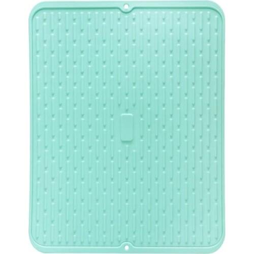 Silicone Dish Drying Mat Easy Clean Dishwasher Safe Heat Resistant Eco-Friendly Trivet Large 17 inches by 13 inches