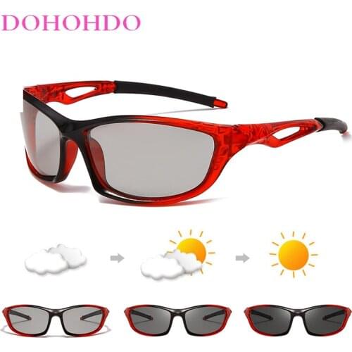 DOHOHDO Fashion Photochromic Sunglasses Men Women Classic Polarized Driving Sun Glasses Male Change Color Sport Eyewear UV400