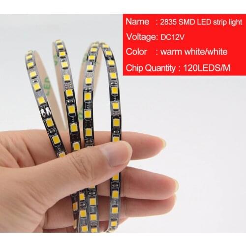 5 Meters Ultra Narrow LED Strip Light 12V 120 LEDs/M SMD 2835 High Brightness Flexible Diode Ribbon Tape Lamp 5mm Width