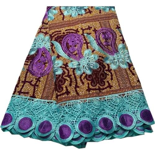 High Quality African Lace Fabric Embroidery Swiss French Tulle Pure Cotton 5 yards Wedding Party Dress Guipure DF-150