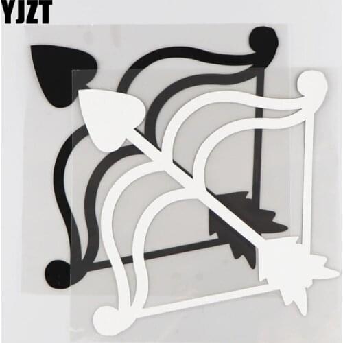 YJZT 18CM*18CM Bow And Arrow Personality Creative Car Stickers Decorative Vinyl Decals 1A-0390