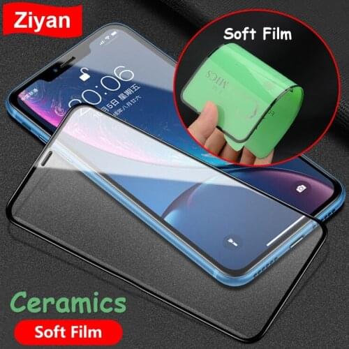 10Pcs Full Glue Soft Glass for iPhone 12 Mini 11 Pro Max X XR XS Max 8 7 6S Plus SE2020 PET Ceramics Ultrathin Screen Protector