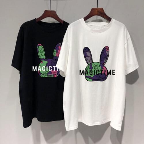 Short-sleeved T-shirt Women 2021 New Style Summer Fashion Solid Color Hot Diamond Bear Loose Top Graphic Tee Shirts for Women