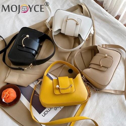 Women Bag PU Leather Pure Color Messenger Fashion Ladies Mini Top-handle Handbag Women Casual PU Leather Pure Color Handbag