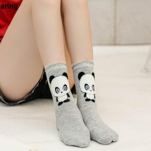 Newest Autumn Winter Women Sock Lovely Animal Women Panda Bear Pig Giraffe Cartoon Socks New Arrival Cotton Warm Socks Wholesale