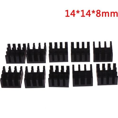 10pcs 14*14*8mm Computer Cooler Radiator Aluminum Heatsink Heat sink for Electronic Chip Heat dissipation Cooling Pads