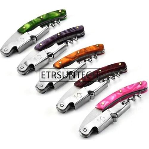 100pcs Multifunctional Opener Outdoor Stainless Steel Bottle Jar Resin Shrimp Head Knife Red Wine Hippocampal Opener