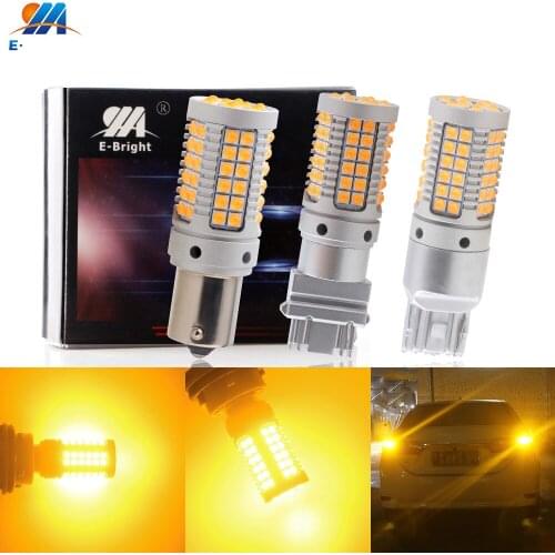 2X Canbus 12V 3030 69 SMD P21W BA15S BAU15S 3156 7440 Led Bulbs Car Turn Signal Light Amber 2400LM No Error