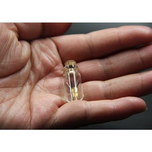 50pcs 13*24mm 1ml Mason Jar Storage Bottle Small Glass Bottle Vials Glass Jars Cheap Cork Stopper Make Wish Small Glass Bottle