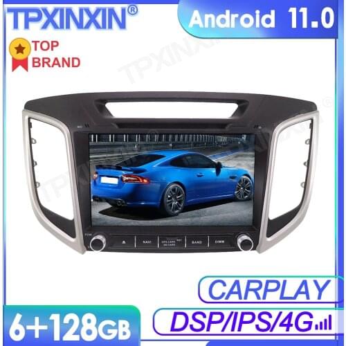 6+128GB Android11 For Hyundai IX25 Car Multimedia Player GPS Navi Audio Stereo Screen DVD Head Unit Tape Recorder