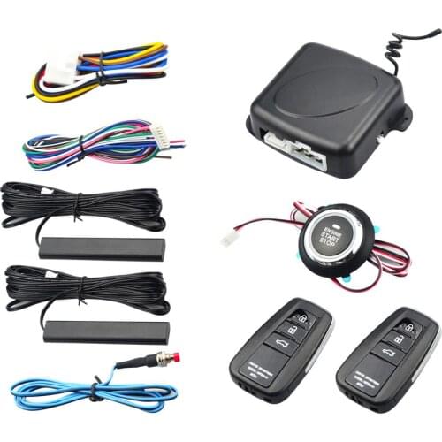 Auto Alarm Start Stop Button Keyless Entry System Push Button Remote Starter Stop Engine System Keyless