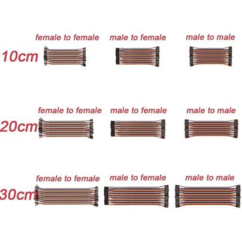 Dupont Line 10cm/20CM/30CM Male to Male+Female to Male + Female to Female Jumper Wire Dupont Cable for arduino DIY KIT