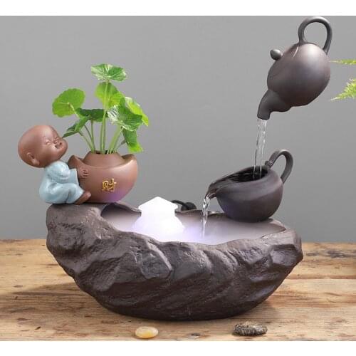 Creative Water Fountain Waterscape Decoration Living Room Office Lucky Bonsai