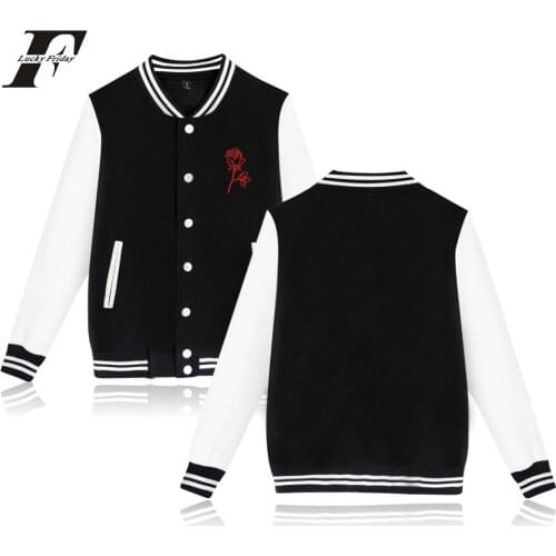 People Are Poison rose print fashion Baseball Jacket men women harajuku Hoodies casual Long Sleeve Jackets Sweatshirts coat tops