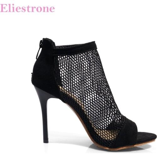 Brand New Mature Black Women Stripper Sandals Sexy Super High Thin Heels Lady Party Shoes LA241 Plus Big Size 10 43 46 48