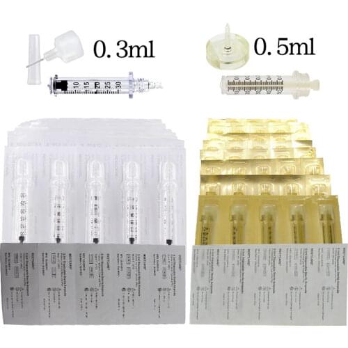 0.3ml 0.5ml Disposable Sterile Ampoule Head for Hyaluron Pen Hyaluronic Acid Gun Atomizer Anti-wrinkle for Lip Filler Lifting