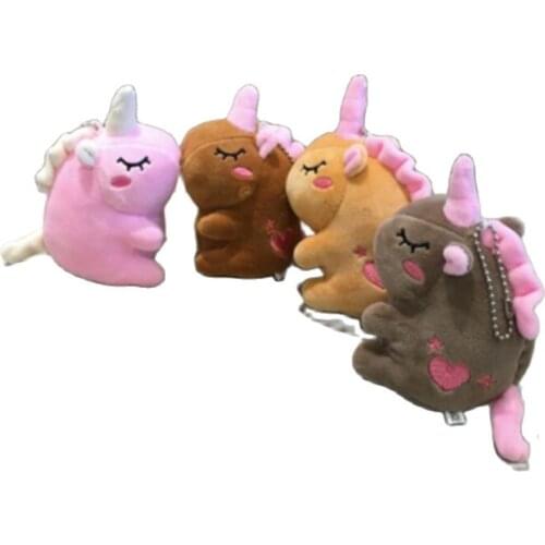 Wholesale 50pcs/lot 12cm Unicorn Plush Toys Animal Stuffed Key Chain Stuffed Animal Plush Toy