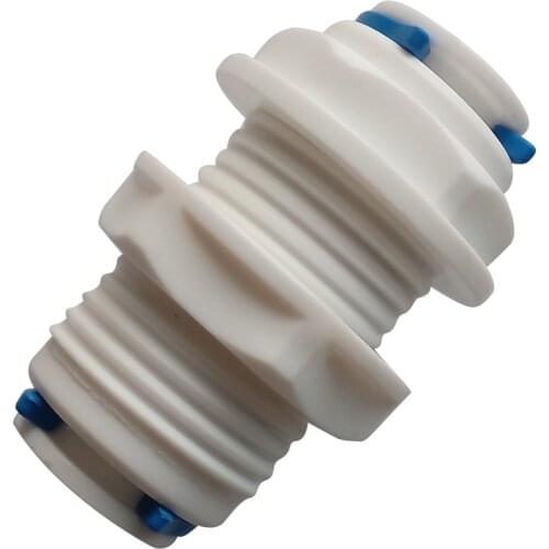 1/4"(6.35mm) 3/8"(9.52mm) OD Tube RO Water Straight Bulkhead Fittings Quick Connector RO Water System