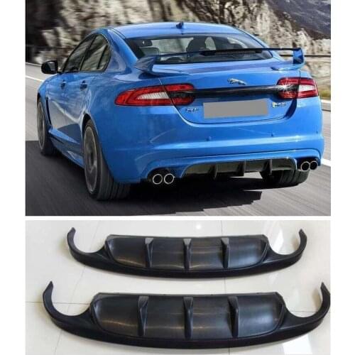 ABS Black Car Rear Bumper Lip Diffuser Protector Fits For Jaguar XF 2009 2010 2011 2012 2013 2014 2015