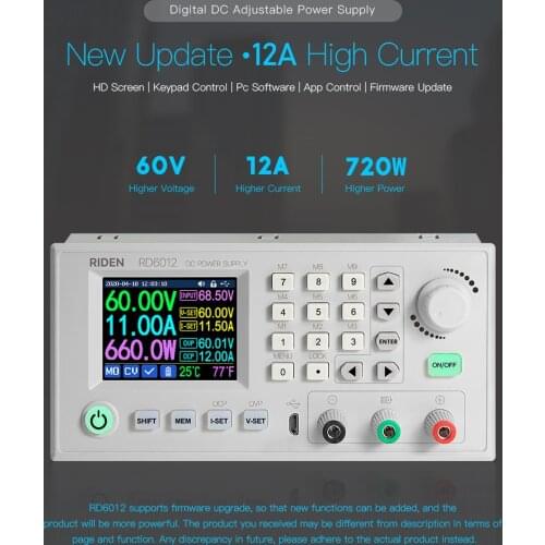 RD RD6012 RD6012W USB WiFi DC-DC Voltage Current Step-down Power Supply Module Buck Voltage Converter Voltmeter VS RIDEN RD6006