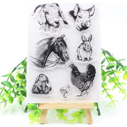 YPP CRAFT Livestock Transparent Clear Silicone Stamps for DIY Scrapbooking/Card Making/Kids Fun Decoration Supplies 254