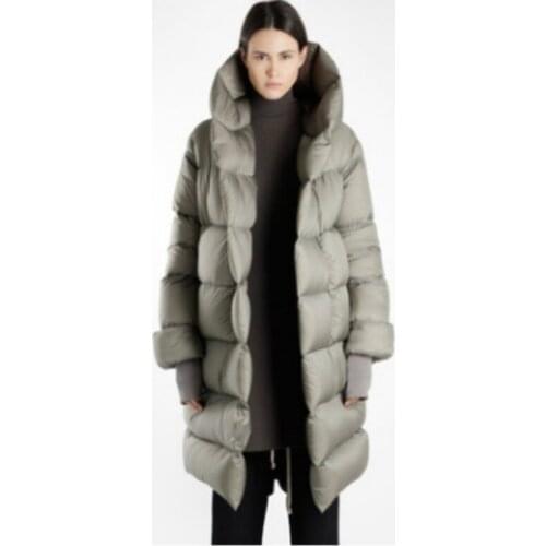 Factory direct sales of the latest fashion ultra-light fluffy thick down jacket mid-length explosive down jacket