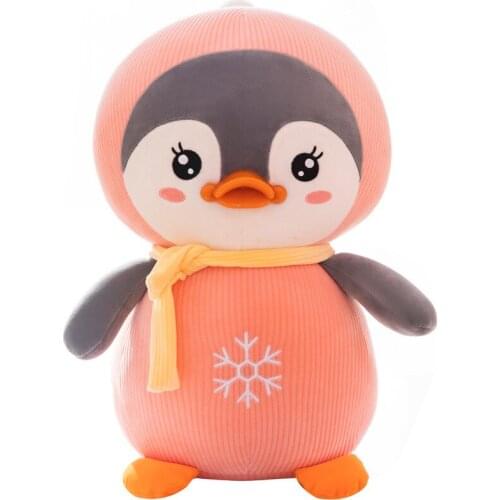 25-45cm 2 Colors Super Soft Penguin Stuffed Animals Plush Toy Cute Penguin Dolls for Girls Gift Duck Doll Cartoon with Scarf