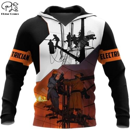 PLstar Cosmos 3DPrint Electrician Lineman IronWorker Harajuku Streetwear Men/Women Unisex Funny Zip Hoodie/Sweatshirt/Jacket-a9