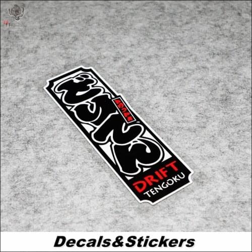 NO.L208 Japan Drift TENGOKU 3M Reflective Modified Stickers Car Helmet Waterproof Decals Racing Motorcycle