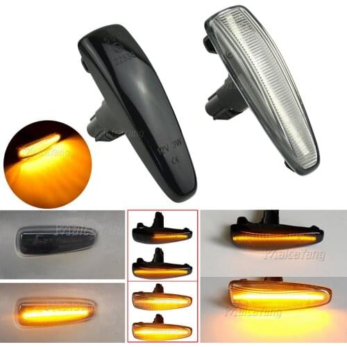1Pair Dynamic LED Side Marker Turn Signal Light For Mitsubishi Lancer Evolution Evo X Outlander Sport RVR ASX Mirage 2014