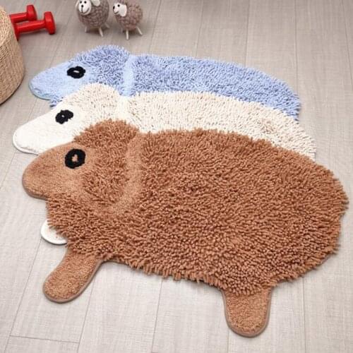 60x90cm/23"x35" Cartoon Small Carpet Absorbent Door Floor Mat Cotton Doormat Decoration For Living Room Bedroom