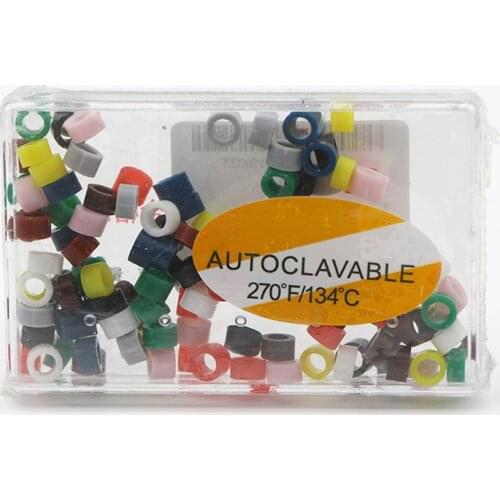 2boxes Dental Instrument Multi-Color Silicone Circle Dental Color Code Rings Autoclavable Disinfection Orthodontic