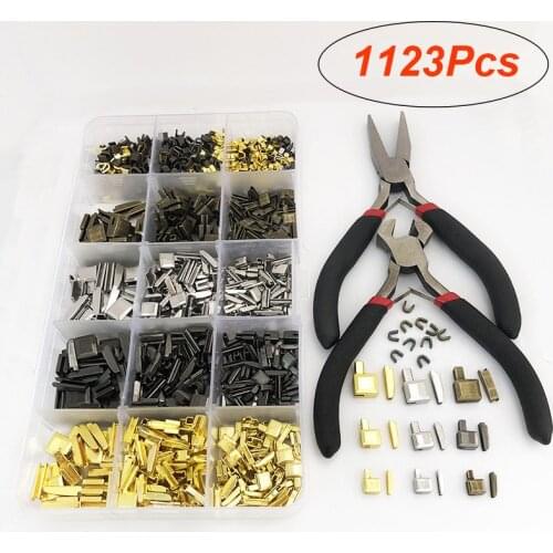 #3#5#8 Zipper Latch Slider Retainer Metal Insertion Pin Zipper Bottom Chrome Zipper Stopper Container Storage for Zipper Repair